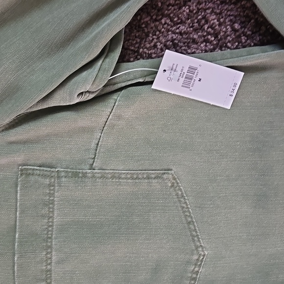 NEW Old Navy Green Button Front Tunic M - Picture 3 of 7